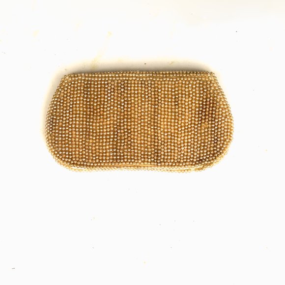 Vintage Cream Beaded Clutch/Wallet | la regale japan - Picture 3 of 5